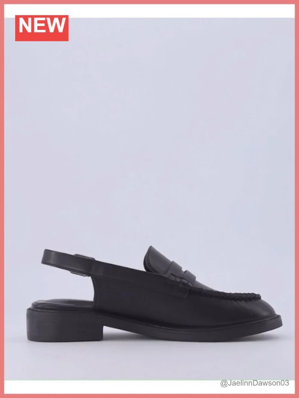 Women's Sling Back Loafer with Memory Foam, Faux Leather, Adjustable Strap